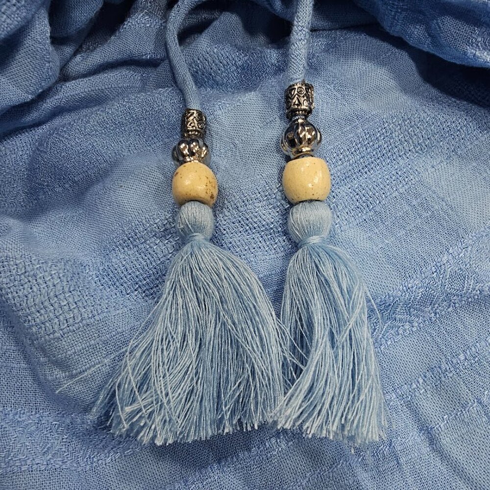 Blue Island Beach Maxi Cover-Up in Chambray Blue - Picture 5 of 6